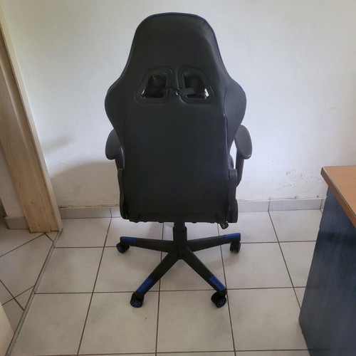 Gaming Chair Bucket Blue-Black ergonomic, new, assembled