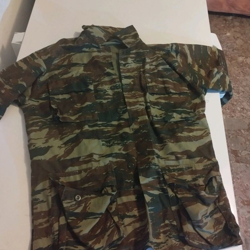 Greek army jacket used, size Large, missing 2 buttons