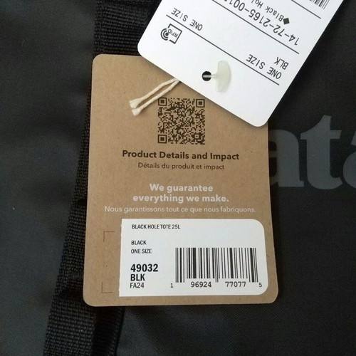 Patagonia tote bag new, waterproof with 2 pockets, 25 litres