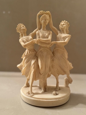 Statue with 3 Muses used, Knossos