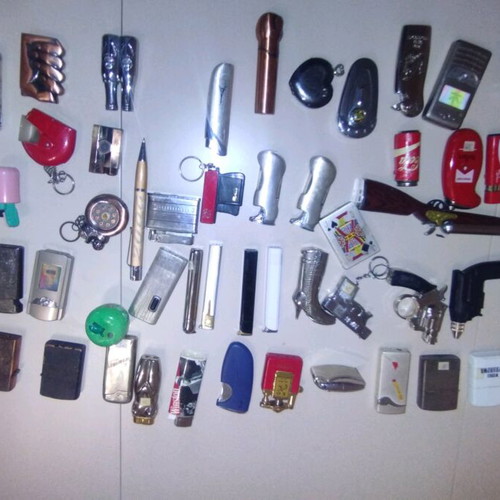 Vintage lighters used, set of 57 pieces