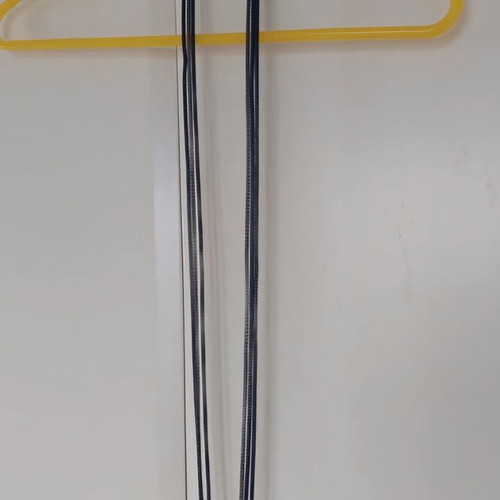 Long necklace blue-gray with three rows new with tag