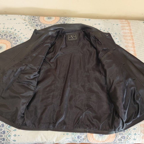 Leather jacket new, black, size L