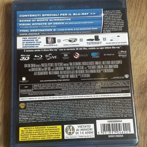 Final Destination 5 3D Blu-Ray like new with English subs