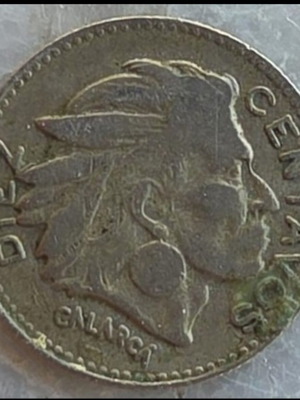 10 Centavos Colombia coin 1956 with Cacique Calarcá profile
