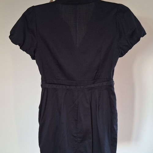 Marks & Spencer Black Mini Shirt Dress with Puff Sleeves like new