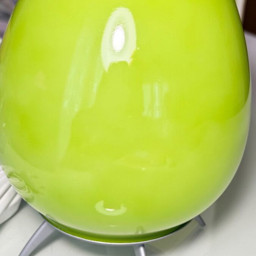 Glass table lamp light green new