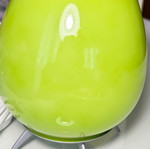 Glass table lamp light green new