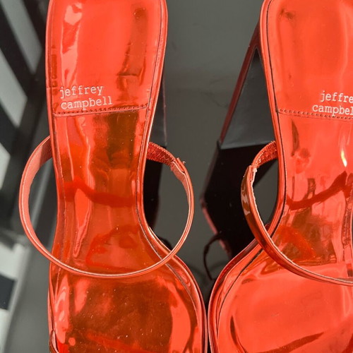 Jeffrey Campbell mules orange vinyl size 41 new
