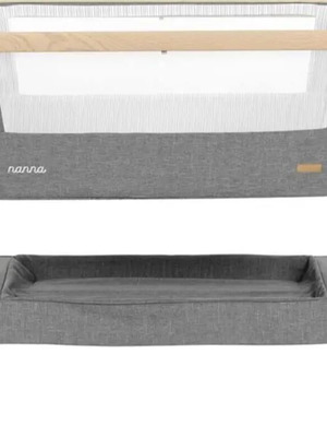 Kikka boo Nanna Wood Dark Grey Melange crib like new