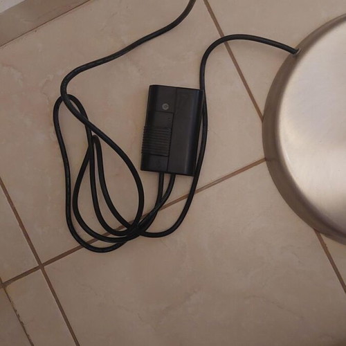 Floor lamp used with fabric shade and metal base, dimmer needs repair