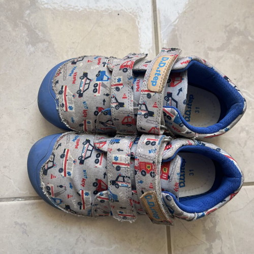 Barefoot DD Step sneakers size 31 used, gray and blue