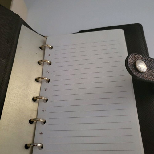 Louis Vuitton Damier agenda used, brown, with box