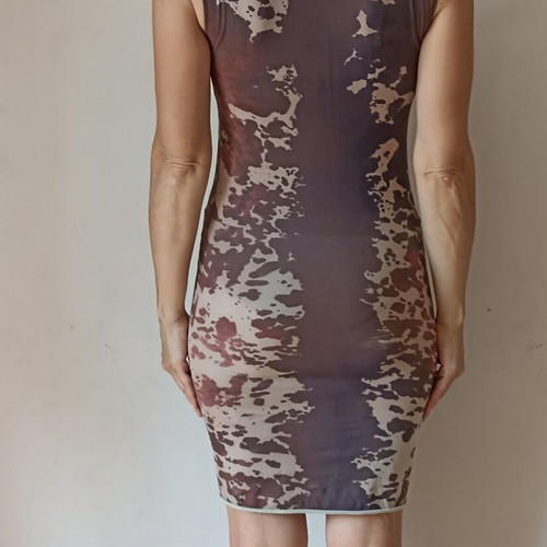 Acne Studios sleeveless dress with cow print, size S