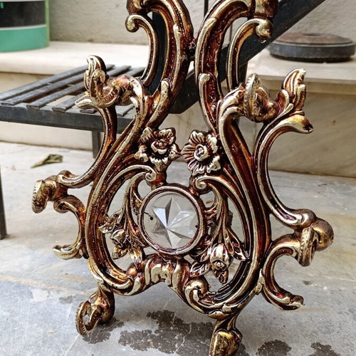 Vintage decorative table piece with crystal Rococo style