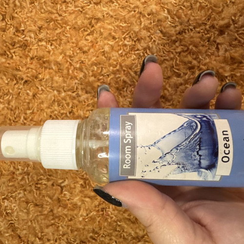 Room spray used with ocean scent