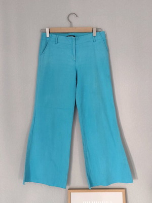 Fabric pants like new, cropped, low-rise, size M