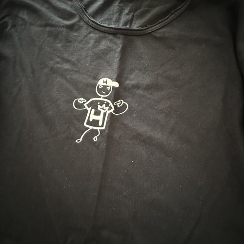 Unisex black T-shirt one size