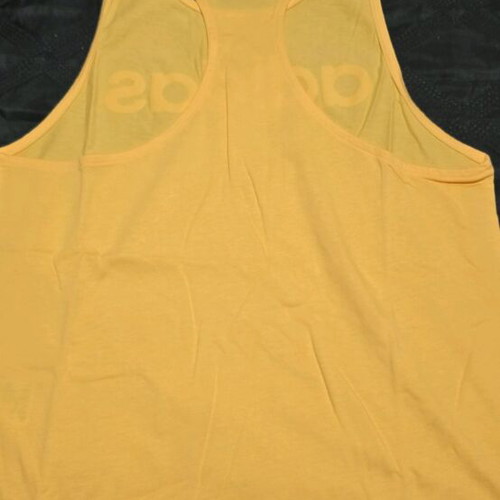Adidas sleeveless t shirt new, yellow, size L