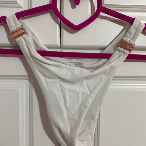 Bikini swimsuit with one shoulder used, white size M