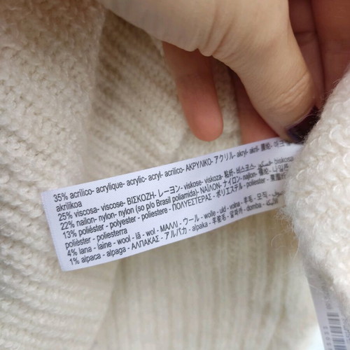 Zara soft fuzzy turtleneck oversized sweater used, beige