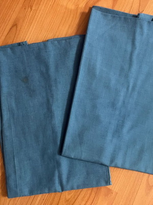 Cotton pillowcases, blue navy, pack of 2