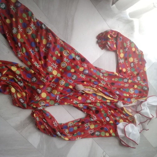 Clown carnival costume used, very large size 54
