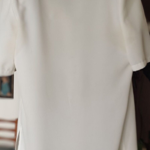 Vintage short-sleeve shirt with embroidery and lace, like new, size XL-XXL