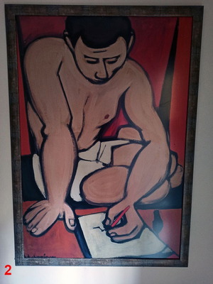 Copy of painting Diamantis Diamantopoulos The Drawing 1938 new