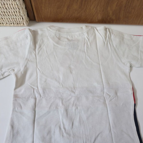 Adidas t-shirt μεταχειρισμένη, αγόρι 3-4 ετών, μέγεθος 98-104 cm, άσπρο και κόκκινο