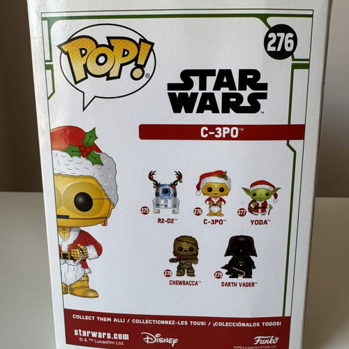 Star Wars C-3PO Funko Pop 276 Santa like new
