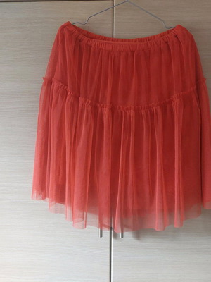 Tulle skirt orange size large like new