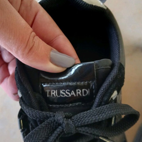 Trussardi women's sneakers size 41 like new, black and silver