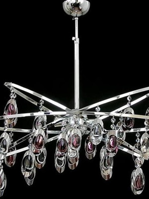 Asfour Crystal Chandelier Ceiling Light like new, honey amber
