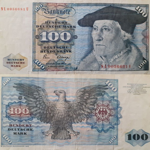 Γερμανία 100 μάρκα 1980 τραπεζογραμμάτιο μεταχειρισμένο, συλλεκτικό