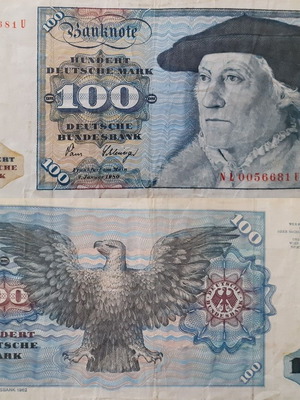 RARE COLLECTIBLE !!! GERMANY 100 MARKS (02/01/1980) - GERMANY 100 MARKS (02/01/1980) P# 34 VF