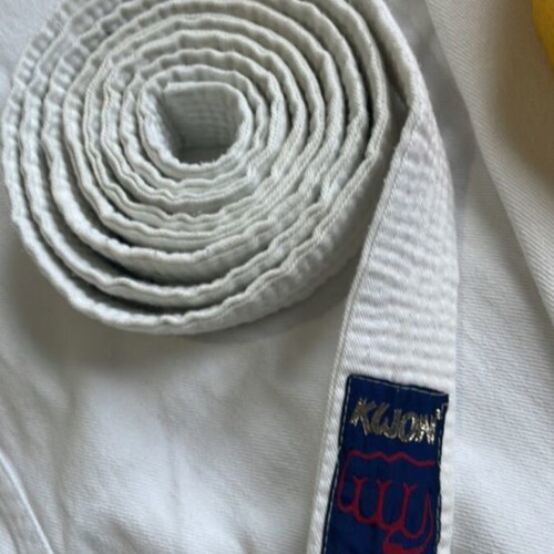Martial arts pants used with white and yellow belt for adults