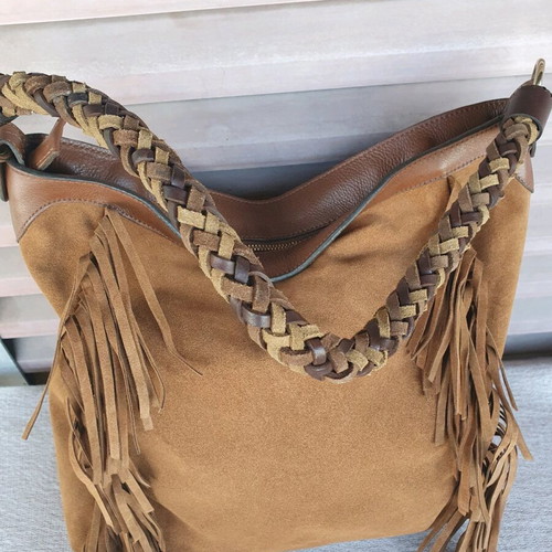 Mosinodutti shoulder bag used, beige and brown