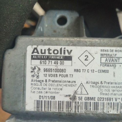 Airbag control unit for Peugeot 308 SRS 610714900, 9665100080