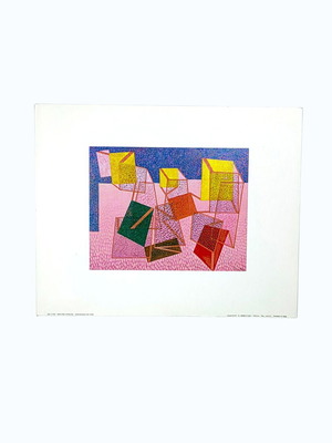 Vintage art print Distribution en rose by Maxime Kanlee like new 30x24 cm