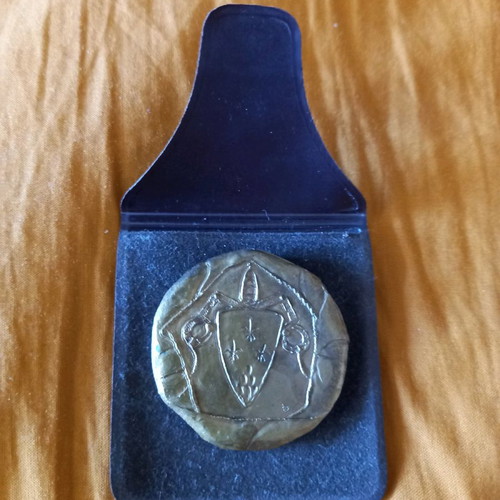 PRICE DROP: CARVED AMULET IN ITS VELVET CASE, COLLECTIBLE