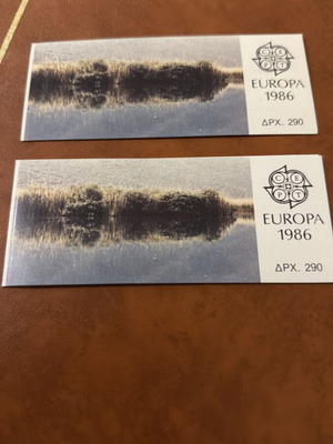 Europa 1986 cards new, set of two