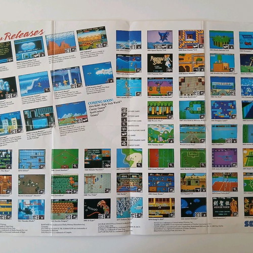 Sega Master System 80s vintage catalog like new