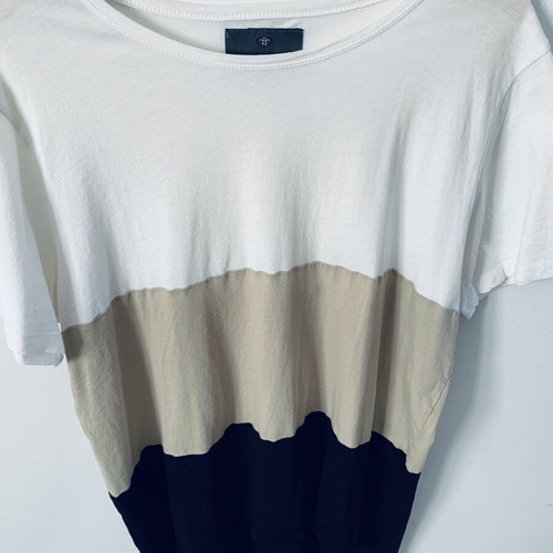 T-shirt Stelios Koudounaris unisex, size L, like new, black and beige