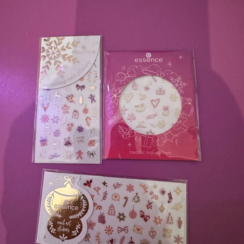 Christmas nail stickers new, pack of 3