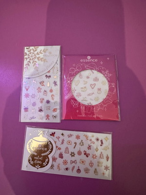 Christmas nail stickers new, pack of 3