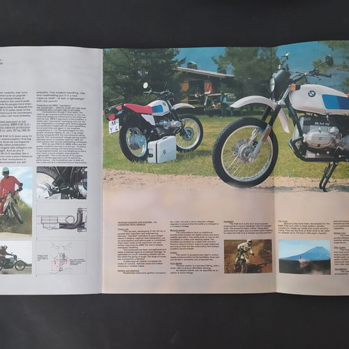BMW 1981 motorcycle brochure used, models R100RS, R80GS