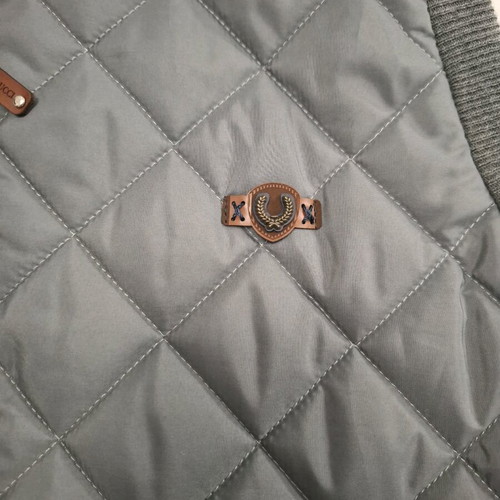 Berto Lucci men's quilted vest grey size XL like new