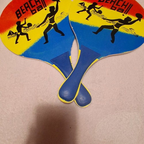 Wooden beach rackets like new