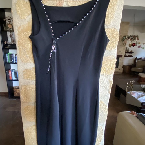 Chic black dress asymmetrical design, new, cocktail party